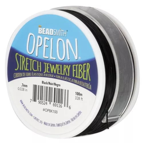 Fil en fibre élastique Opelon 0.7mm - Noir x100m