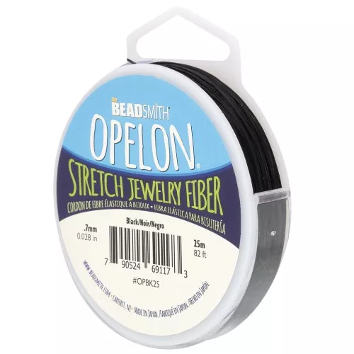 Fil en fibre élastique Opelon 0.7mm - Noir x25m