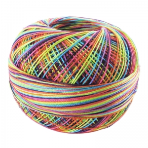 Fil de coton Lizbeth taille 10 Rainbow Splash n°184 x111m