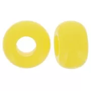 Jaune Soleil - Perles rondelles gros trous 9.5 mm en résine opaque - Jaune soleil x10 Perles rondelles gros trous 9.5 mm en résine opaque - Jaune soleil x10