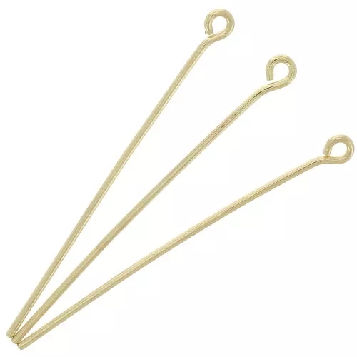 Clous tête ronde 38x0.80 mm - Doré x 25