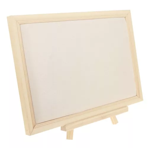 Porte bijoux - présentoir à bijoux 28.5x32 cm en bambou - suédine Beige