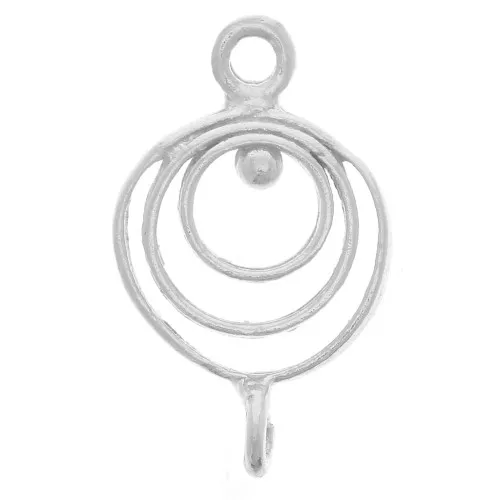 Pendentif intercalaire cercles évidé 18x11 mm - Argent 925 x1