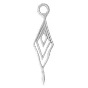 Pendentif intercalaire losanges évidé 22x5.5 mm - Argent 925 x1