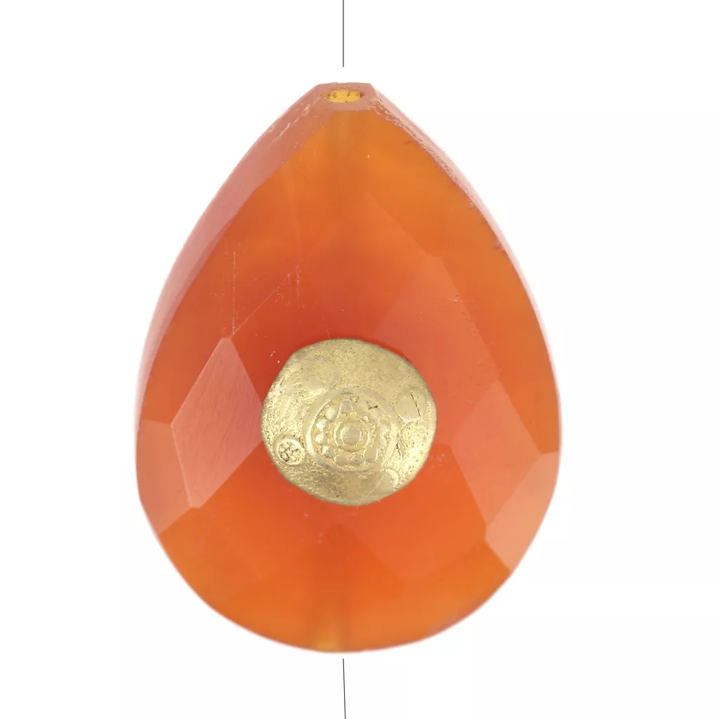 Perle De Pierre Cornaline En Forme De Goutte - Dimensions 30x10mm - Réf. EAN 8741140019737 - Neuf