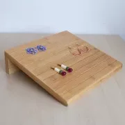 Porte bijoux - présentoir à bijoux pour boucles d'oreilles 8x31.5cm en bambou x1