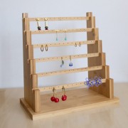 Porte bijoux - présentoir à bijoux pour boucles d'oreilles 36x34 cm en bambou x1
