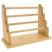 Porte bijoux - présentoir à bijoux pour boucles d'oreilles 26x34 cm en bambou x1