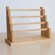 Porte bijoux - présentoir à bijoux pour boucles d'oreilles 26x34 cm en bambou x1