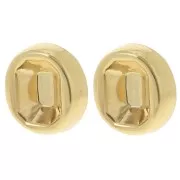 Clips d'oreilles pour cabochon PureCrystal 4610 14x10 mm - Doré à l'or fin x2