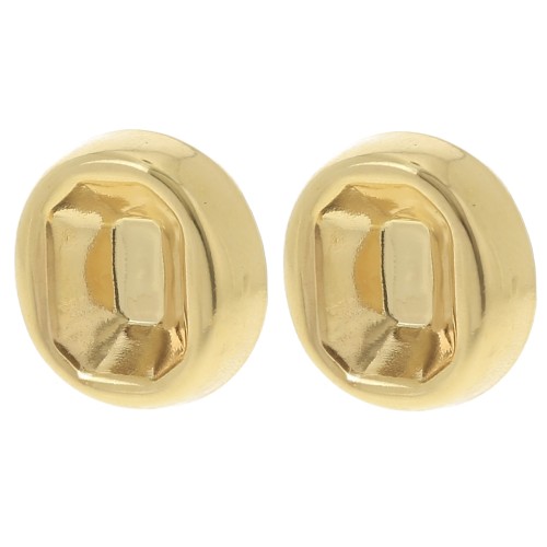Clips d'oreilles pour cabochon PureCrystal 4610 14x10 mm - Doré à l'or fin x2