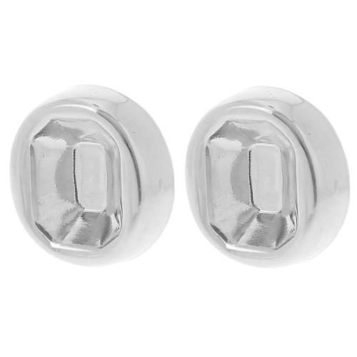 Clips d'oreilles pour cabochon PureCrystal 4610 14x10 mm - Placage Argent fin x2