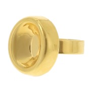 Bague pour cabochon ovale PureCrystal 4120 14x10 mm - Doré à l'or fin x1|raw }}