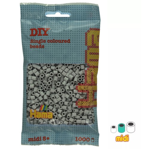 Perles à repasser Hama Midi 5 mm Gris nuage (n°109) x 1000