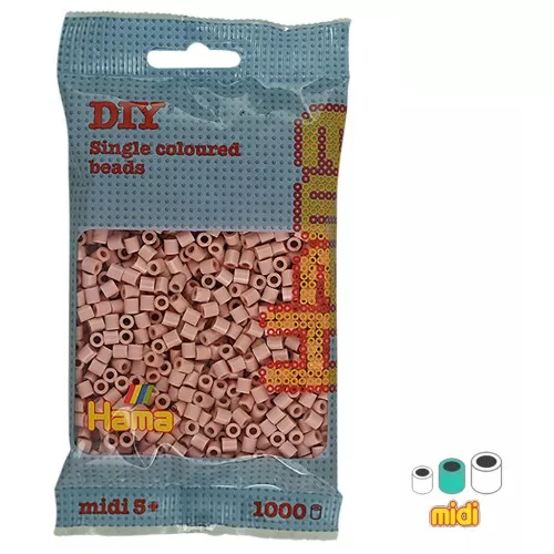 Perles à repasser Hama Midi 5 mm Rose poudré (n°112) x 1000