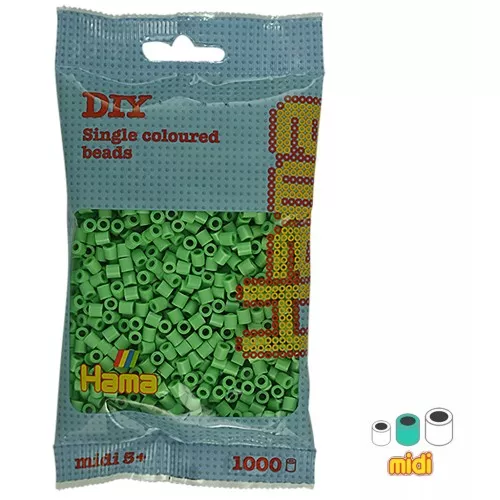 Perles à repasser Hama Midi 5 mm Vert vif (n°115) x 1000