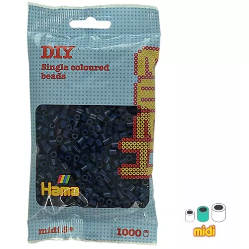 Perles à repasser Hama Midi 5 mm Bleu nuit (n°116) x 1000