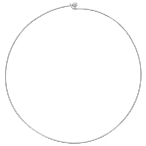 Tour de cou 1.7 mm avec fermoir boule dévissable - Rhodié x14cm