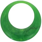 Vert - Pendentif rond évidé en résine translucide 44 mm - Vert marbré x1 Pendentif rond évidé en résine translucide 44 mm - Vert marbré x1