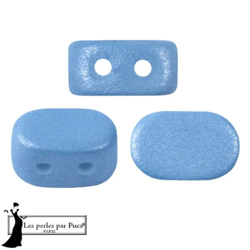Perles en verre Lipsi® par Puca® 4x6 mm - Vogue Celestial Blue Mat x10g