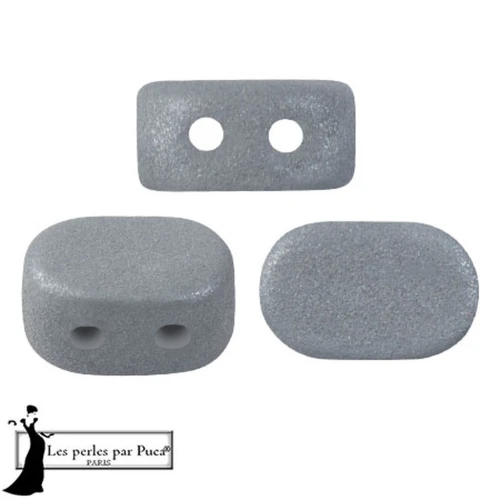 Perles en verre Lipsi® par Puca® 4x6 mm - Vogue Grey Medium Mat x10g