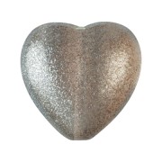 Perle coeur en verre 16x15 mm - Candy Light Mint x1