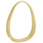 Pendentifs goutte évidé asymétrique 34x24.5 mm - Acier inoxydable 304L Doré x2