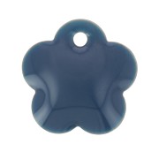 Sequins fleurs en métal et résine époxy 10 mm - Pétrole x10|raw }}