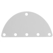 Accessoire de montage et tissage demi-lune 15x30 mm - Argenté x1|raw }}