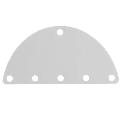 Accessoire de montage et tissage demi-lune 15x30 mm - Argenté x1