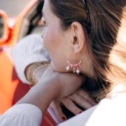 Créoles fines à décorer 30 mm - Fil 0.7 mm - Acier Inoxydable 304L Doré x2