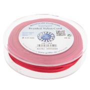 Fil de jade - Fil nylon tressé européen Griffin 2 mm - Red x20m