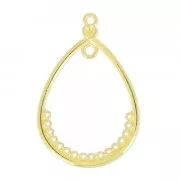Intercalaire goutte 40x27 mm Doré à l'or fin x1