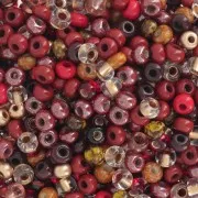Perles rocailles Preciosa 8/0 3 mm - Mix Garnet x20g