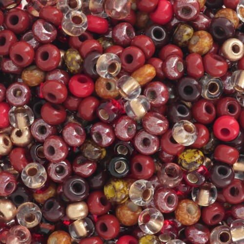 Preciosa Perles rocailles 8/0 3 mm - Mix Garnet x20g