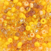 Perles rocailles Preciosa 8/0 3 mm - Mix Yellow x20g