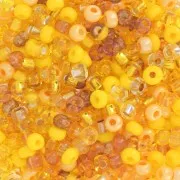 Perles rocailles Preciosa 8/0 3 mm - Mix Yellow x20g