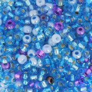 Preciosa Perles rocailles 8/0 3 mm - Mix Blue - Purple x20g