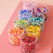 Perles rocailles Preciosa 11/0 2 mm - Mix Rouge - Doré x20g
