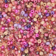 Perles rocailles Preciosa 11/0 2 mm - Mix Rose - Nude x20g
