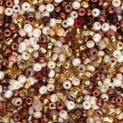 Perles rocailles Preciosa 11/0 2 mm - Mix Topaz x20g