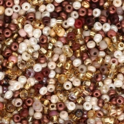 Perles rocailles Preciosa 11/0 2 mm - Mix Topaz x20g