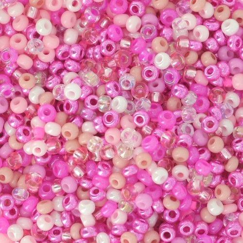 Perles rocailles Preciosa 11/0 2 mm - Mix Pink x20g