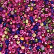 Perles rocailles Preciosa 11/0 2 mm - Mix Fuchsia - Violet x20g