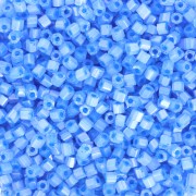 Perles rocailles Preciosa Two Cuts 11/0 2 mm - Alabaster White Lined Blue Sfinx x20g