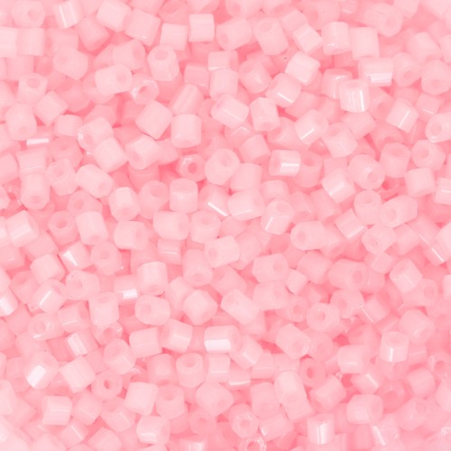 Perles rocailles Preciosa Two Cuts 11/0 2 mm - Alabaster White Lined Light Pink Sfinx x20g