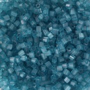 Perles rocailles Preciosa Two Cuts 11/0 2 mm - Solgel Blue Green 3 Dyed Satin x20g