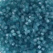 Perles rocailles Preciosa Two Cuts 11/0 2 mm - Solgel Blue Green 3 Dyed Satin x20g