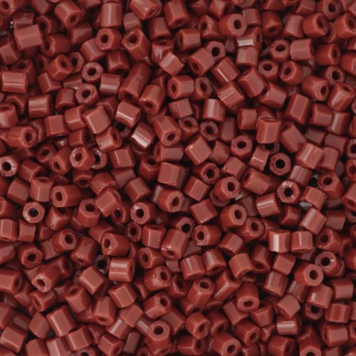 Perles rocailles Preciosa Two Cuts 11/0 2 mm - Opaque Light Chocolate x20g