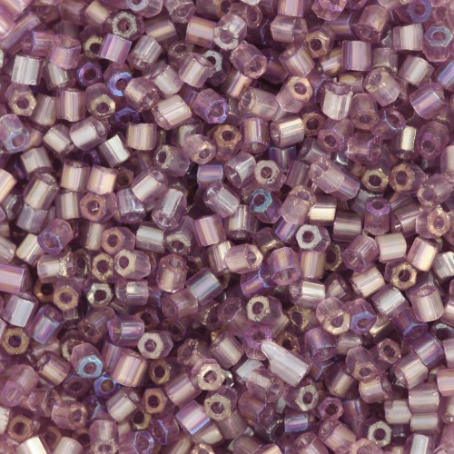 Preciosa Perles rocailles Two Cuts 11/0 2 mm - Light Amethyst Rainbow x20g